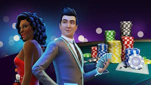 Meja kartu Blackjack untuk hiburan dewasa
